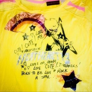 Heatherette Yellow Long-Sleeve Graphic Tee